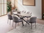 Hanah Home Aura - 3011 Mesa de comedor Moca claro